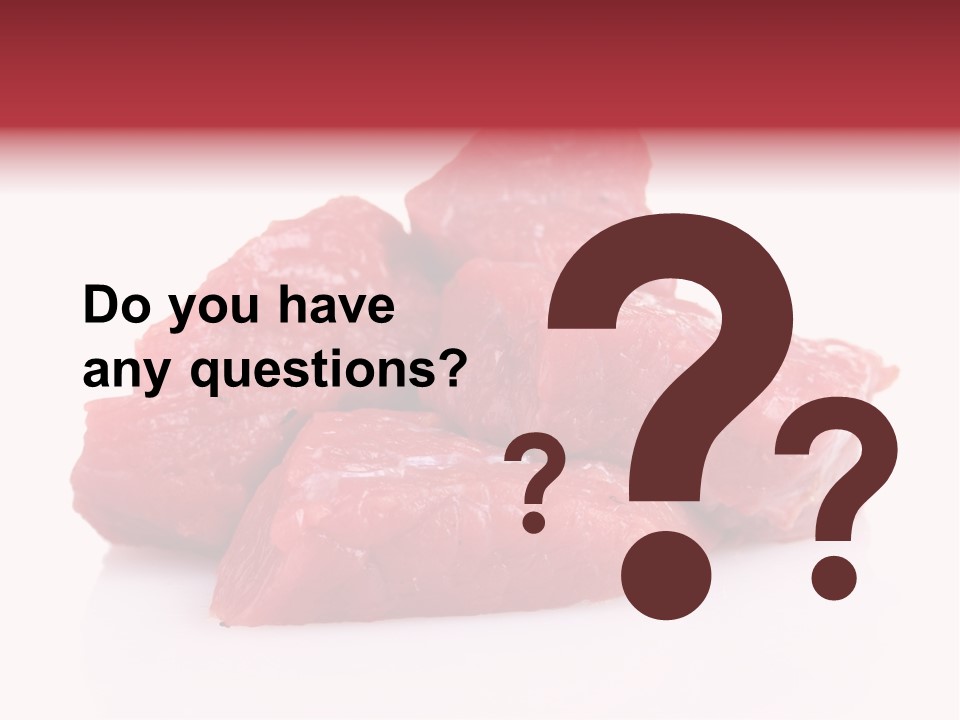 A Pile Of Raw Meat Sitting On Top Of A White Table PowerPoint Template