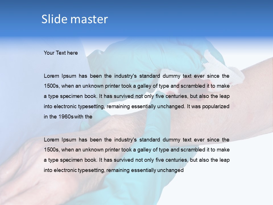 Gauze Sanitary Holding PowerPoint Template