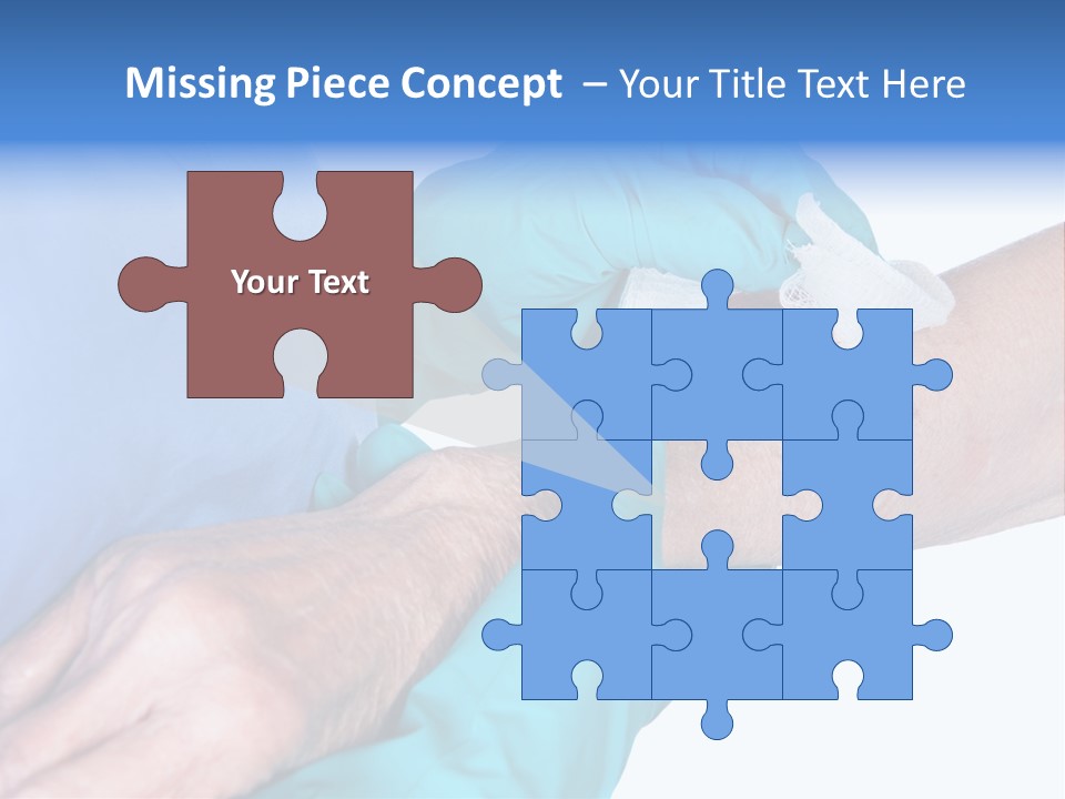 Gauze Sanitary Holding PowerPoint Template