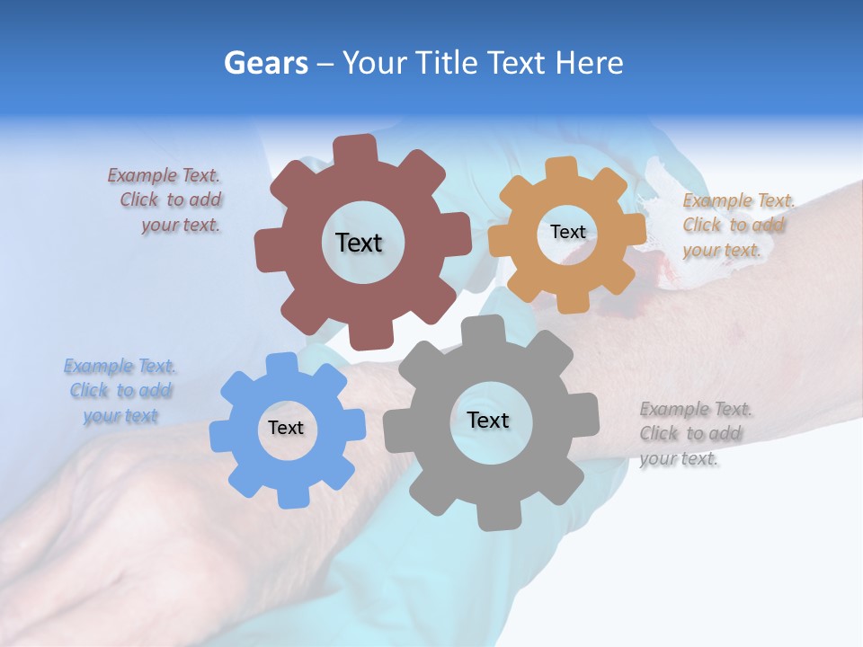 Gauze Sanitary Holding PowerPoint Template