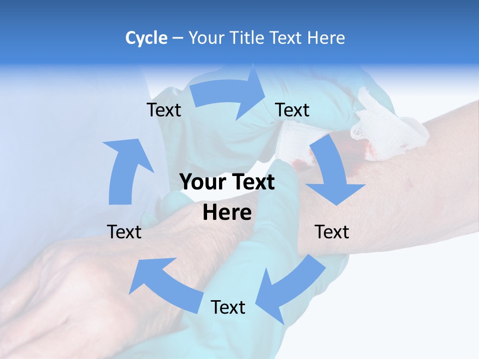 Gauze Sanitary Holding PowerPoint Template