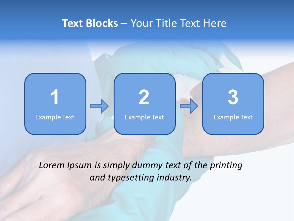 Gauze Sanitary Holding PowerPoint Template