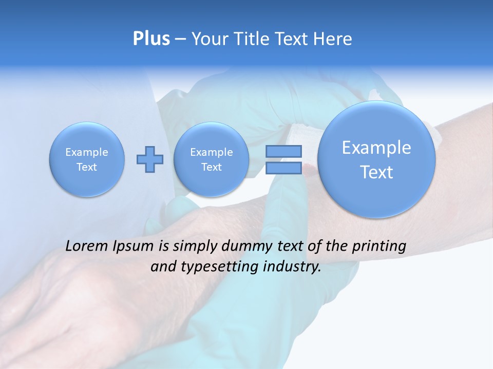 Gauze Sanitary Holding PowerPoint Template