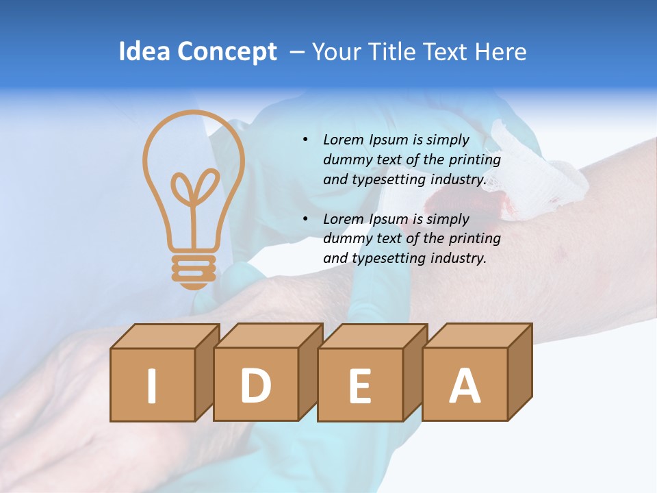 Gauze Sanitary Holding PowerPoint Template