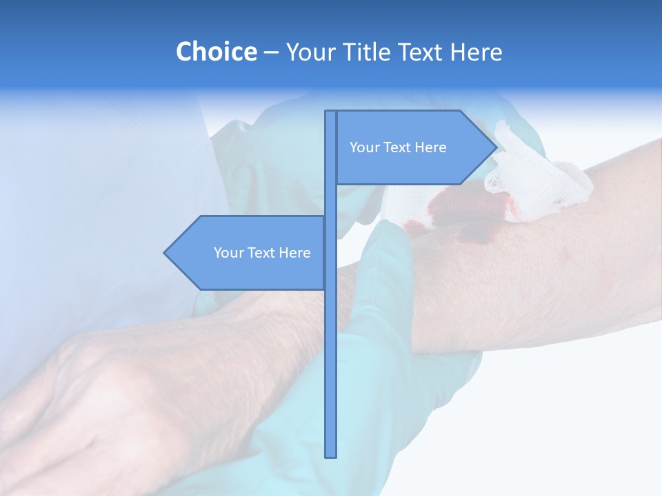 Gauze Sanitary Holding PowerPoint Template
