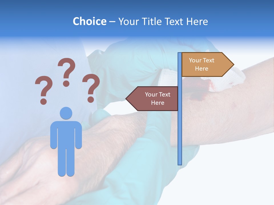 Gauze Sanitary Holding PowerPoint Template