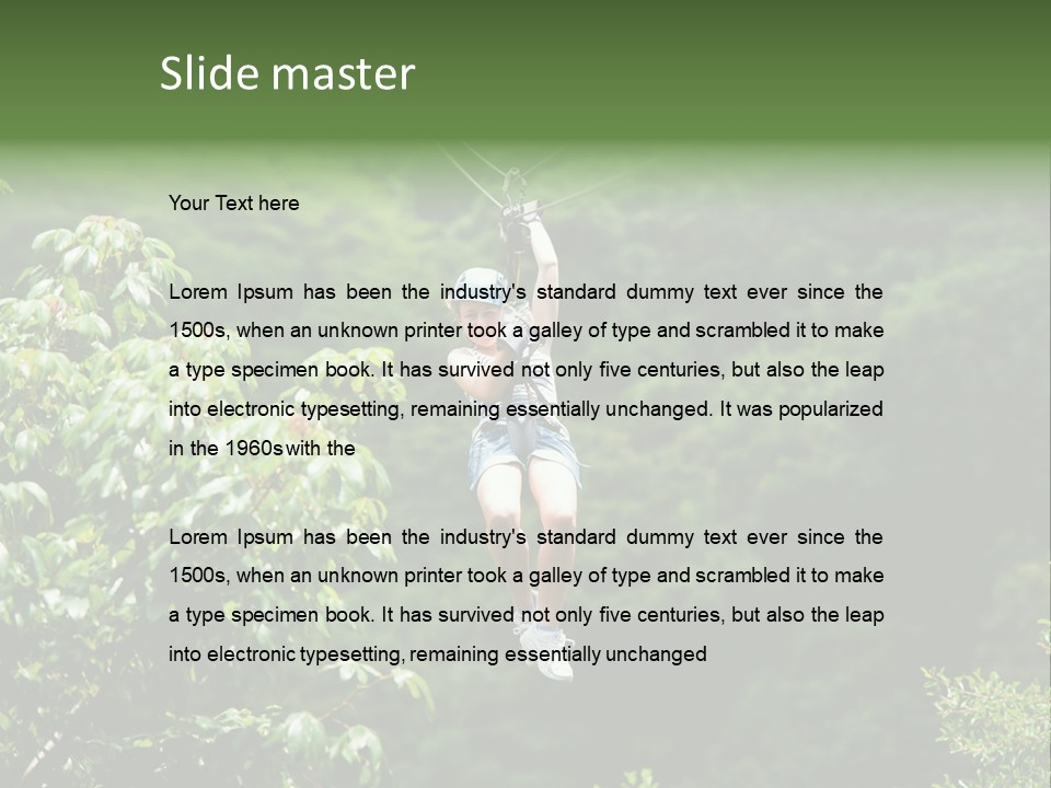 Costa Zipwire Aerial PowerPoint Template