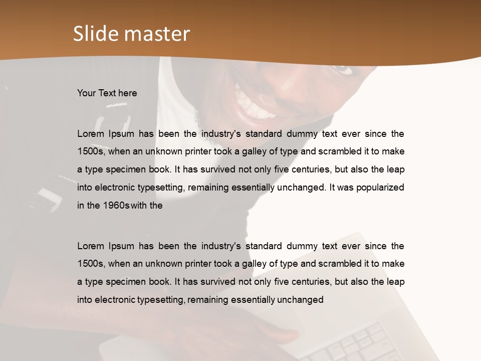 Student Relaxed Black PowerPoint Template