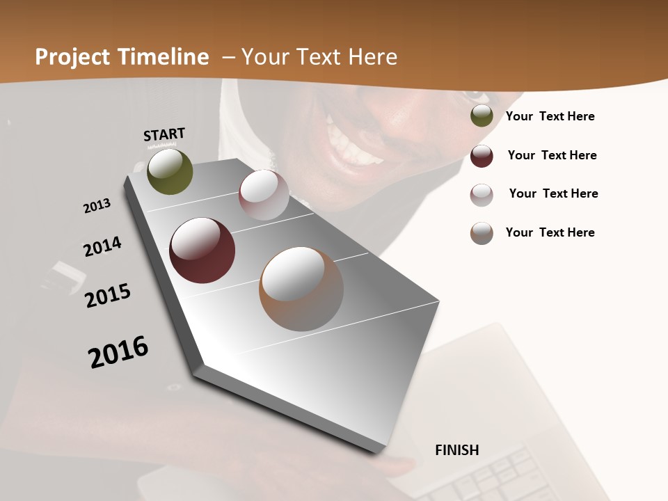 Student Relaxed Black PowerPoint Template