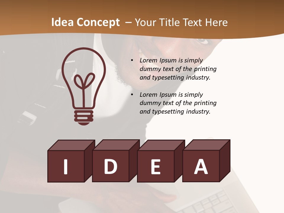 Student Relaxed Black PowerPoint Template