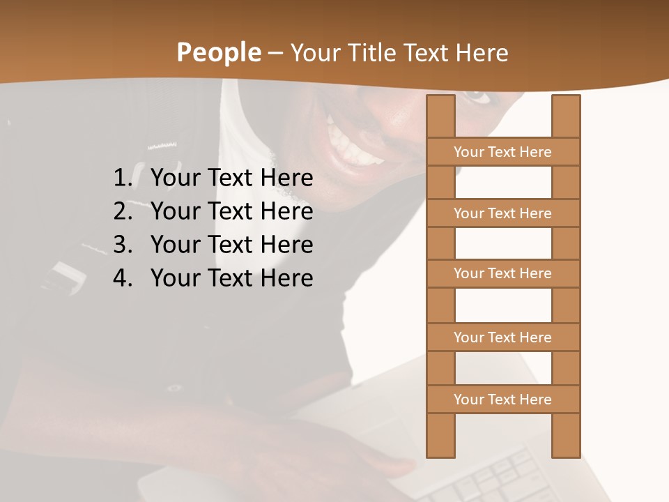 Student Relaxed Black PowerPoint Template