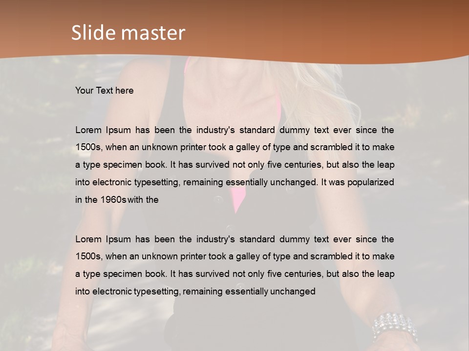 Mature Slender Happy PowerPoint Template