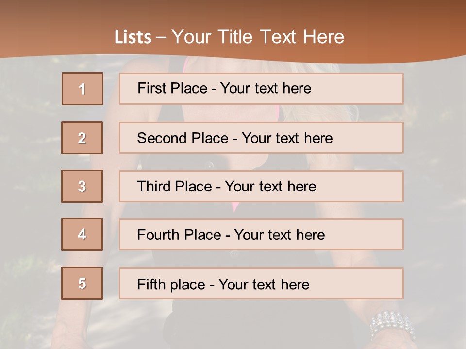 Mature Slender Happy PowerPoint Template