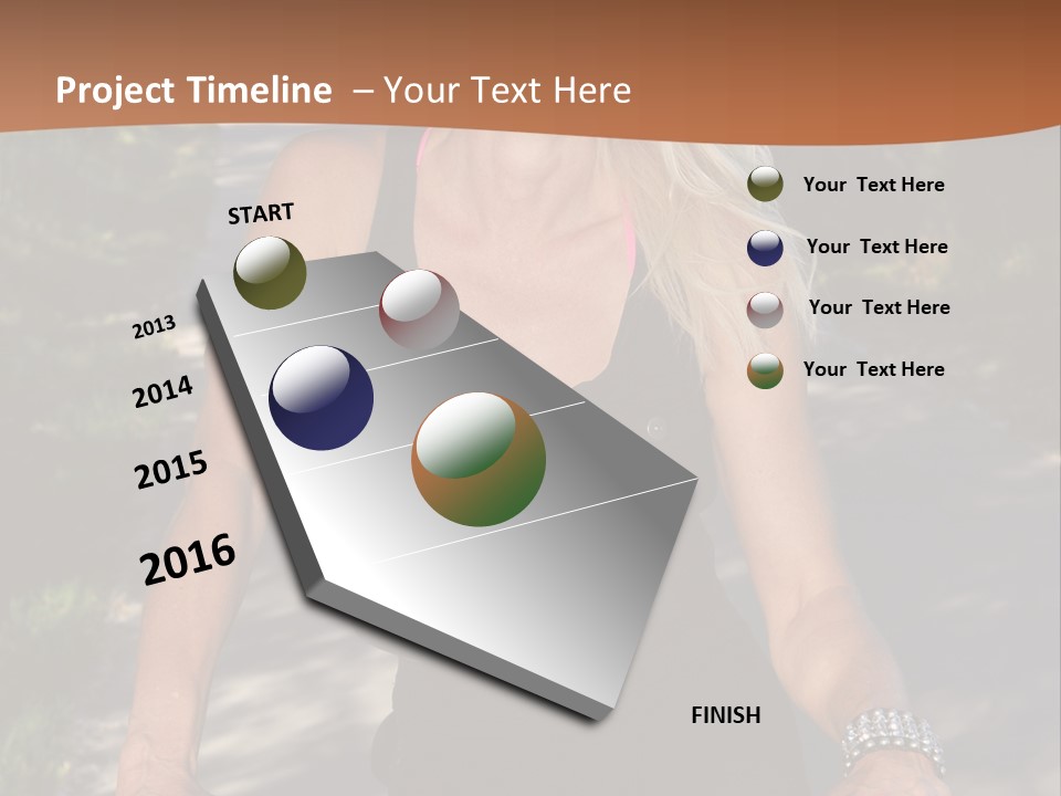 Mature Slender Happy PowerPoint Template