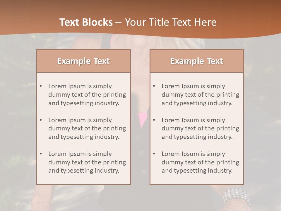 Mature Slender Happy PowerPoint Template