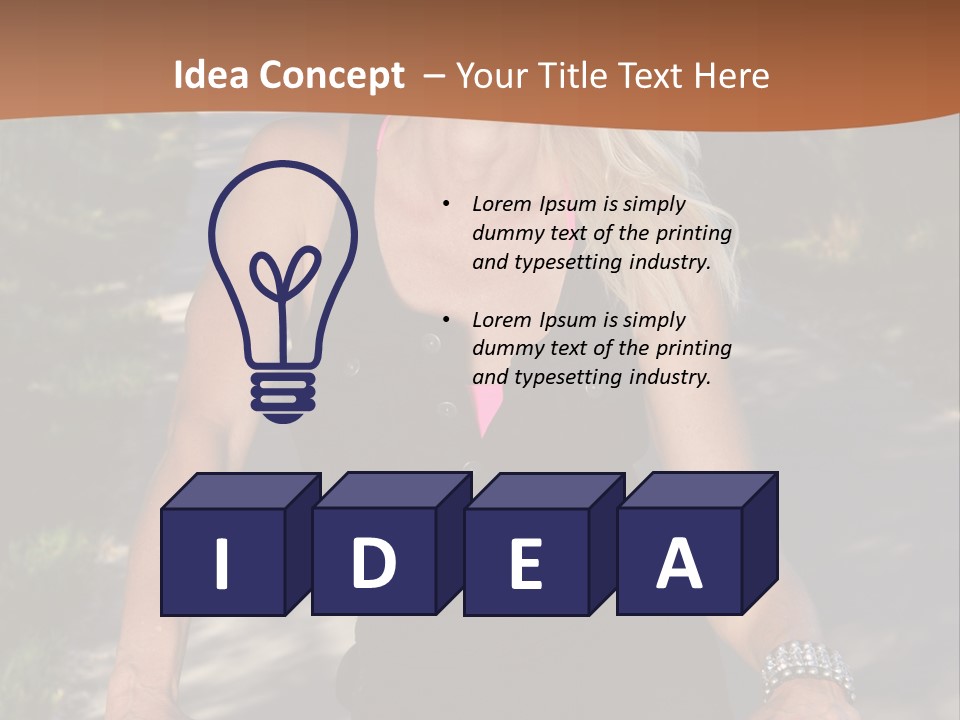 Mature Slender Happy PowerPoint Template