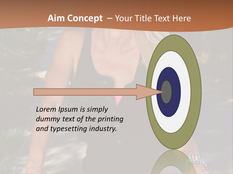 Mature Slender Happy PowerPoint Template