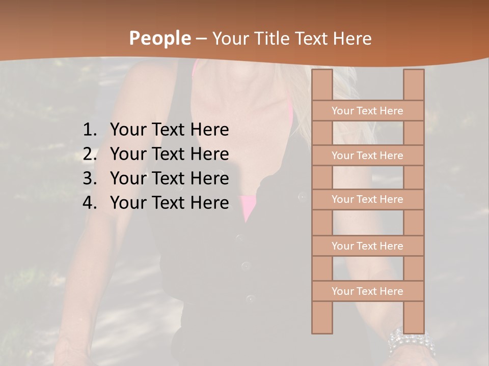 Mature Slender Happy PowerPoint Template