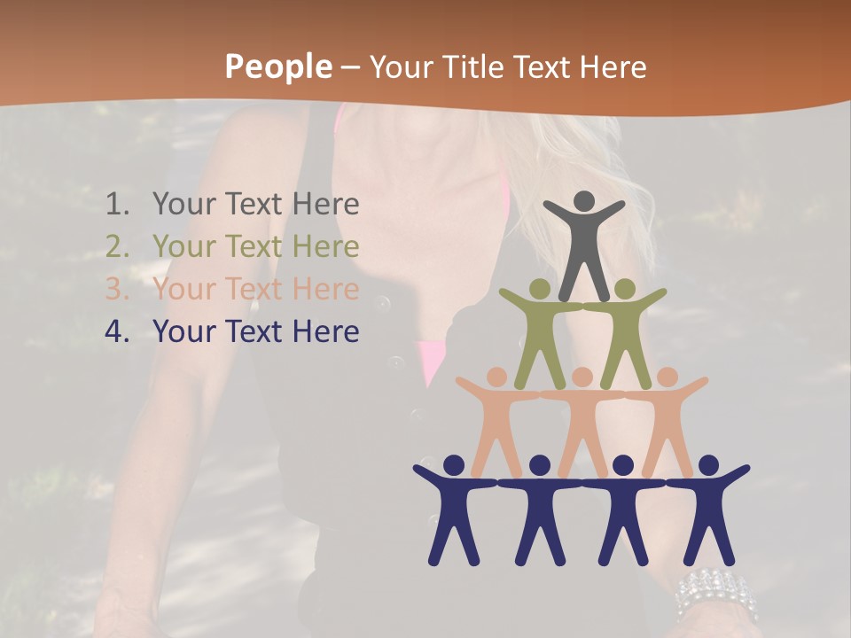 Mature Slender Happy PowerPoint Template