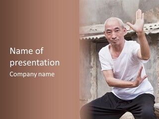 Exercise Meditation China PowerPoint Template