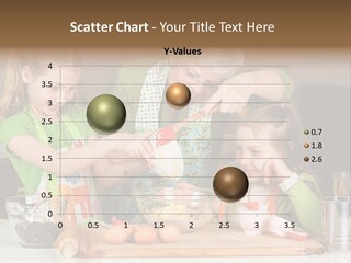 A Woman And Two Young Girls Mixing Eggs In A Bowl PowerPoint Template