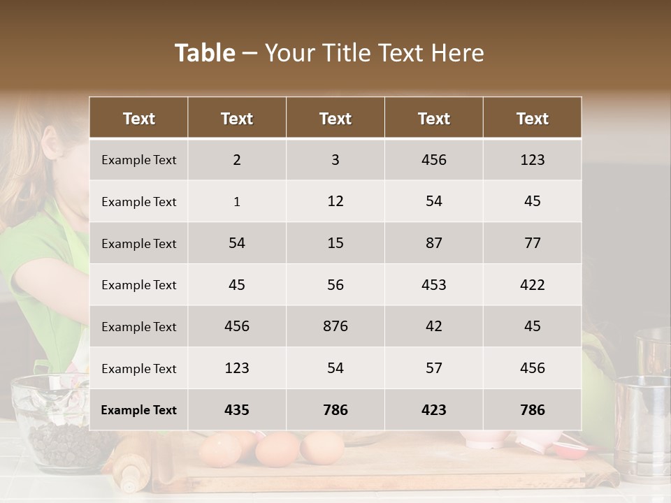 A Woman And Two Young Girls Mixing Eggs In A Bowl PowerPoint Template