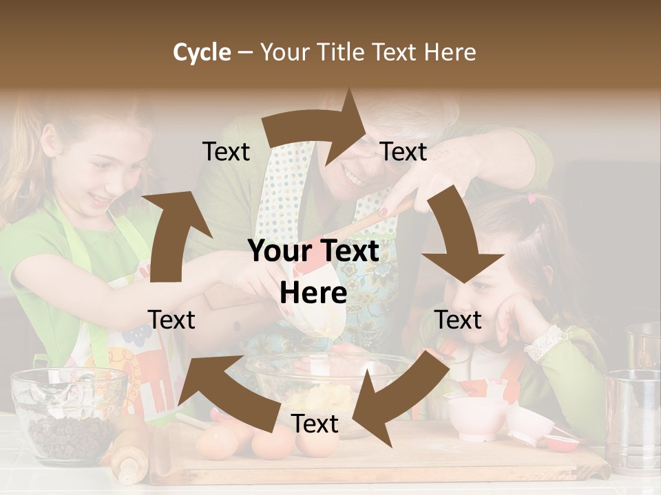 A Woman And Two Young Girls Mixing Eggs In A Bowl PowerPoint Template