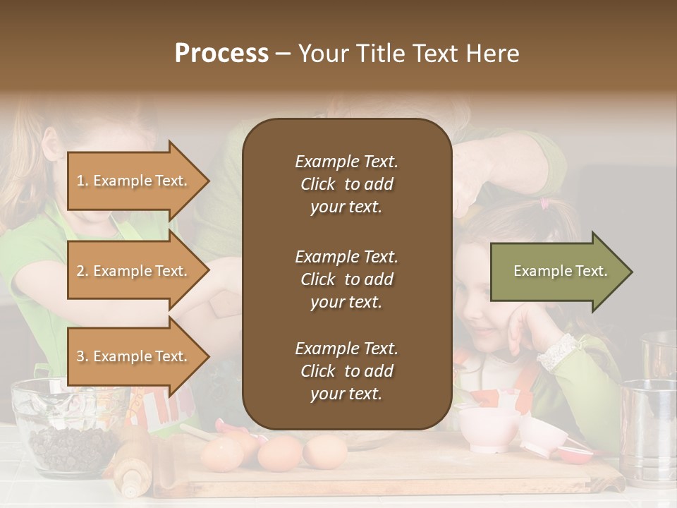 A Woman And Two Young Girls Mixing Eggs In A Bowl PowerPoint Template