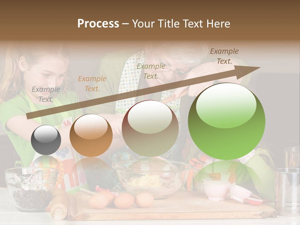 A Woman And Two Young Girls Mixing Eggs In A Bowl PowerPoint Template