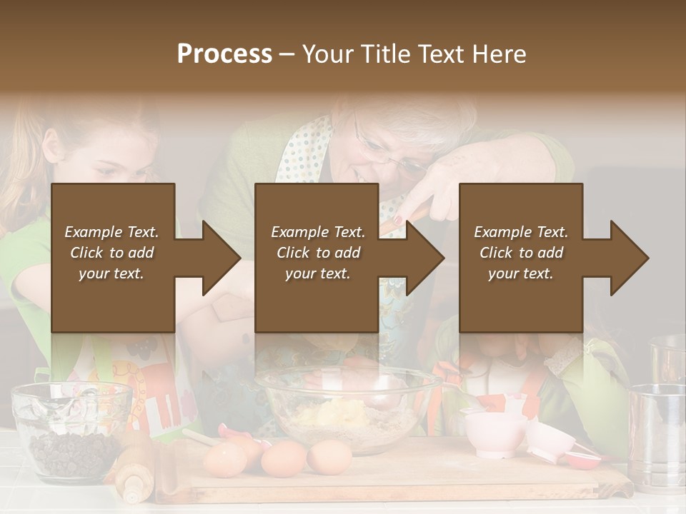 A Woman And Two Young Girls Mixing Eggs In A Bowl PowerPoint Template