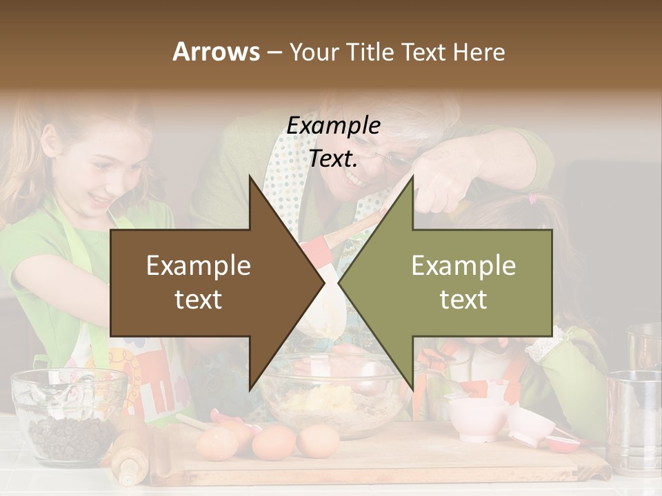 A Woman And Two Young Girls Mixing Eggs In A Bowl PowerPoint Template