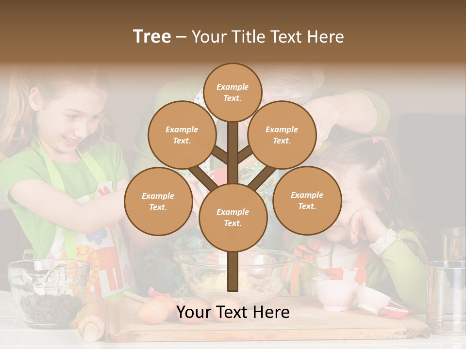 A Woman And Two Young Girls Mixing Eggs In A Bowl PowerPoint Template