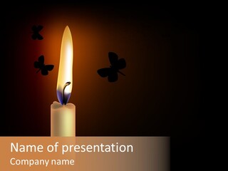 Romance Background Midnight PowerPoint Template