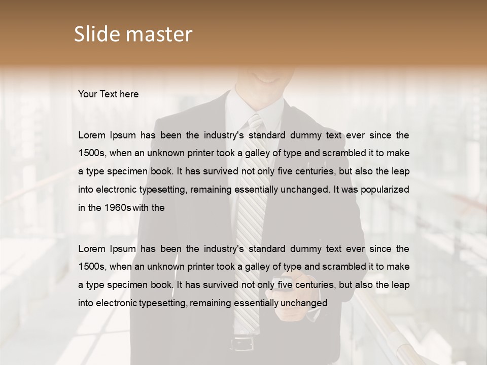 Mobile Man Green PowerPoint Template