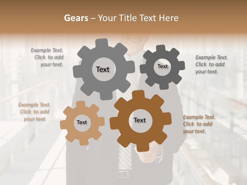 Mobile Man Green PowerPoint Template