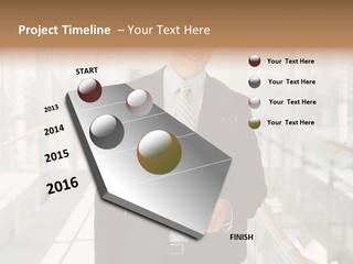 Mobile Man Green PowerPoint Template