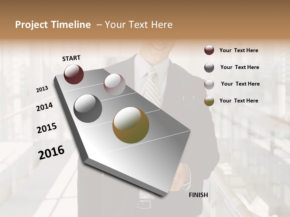 Mobile Man Green PowerPoint Template