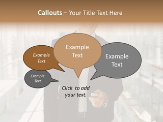 Mobile Man Green PowerPoint Template