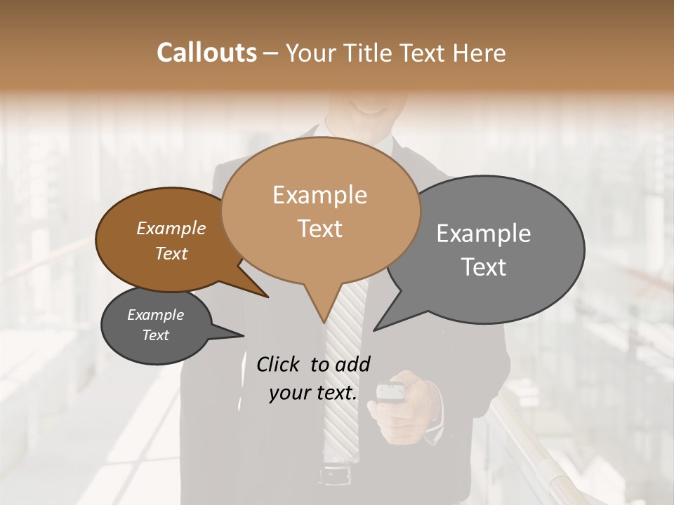 Mobile Man Green PowerPoint Template