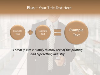Mobile Man Green PowerPoint Template