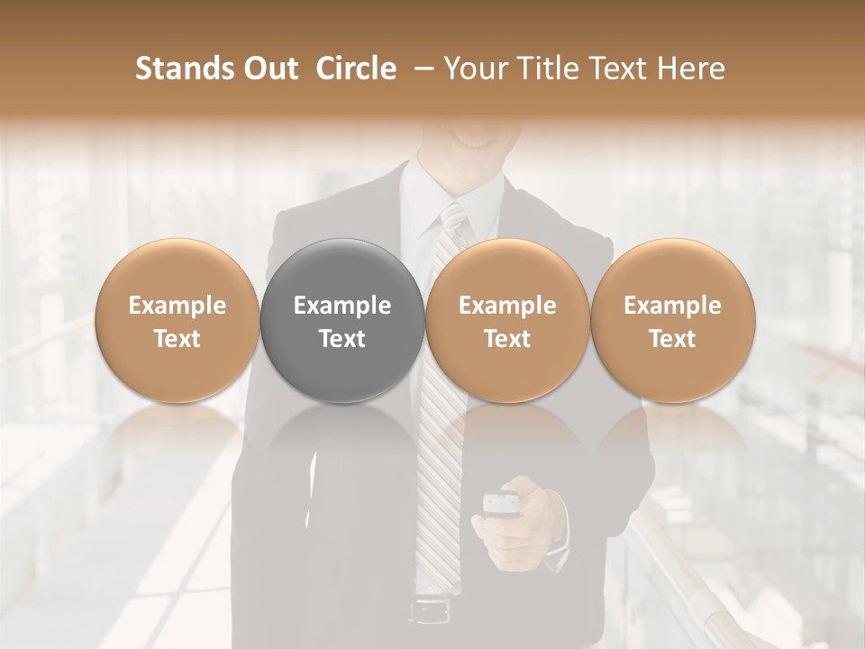 Mobile Man Green PowerPoint Template