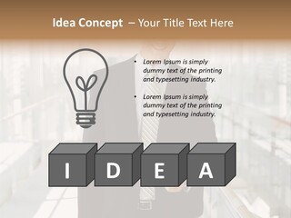 Mobile Man Green PowerPoint Template