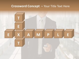 Mobile Man Green PowerPoint Template