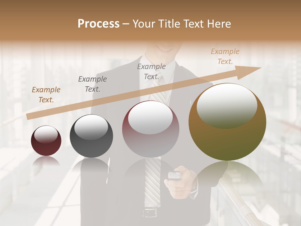 Mobile Man Green PowerPoint Template