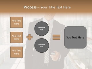 Mobile Man Green PowerPoint Template