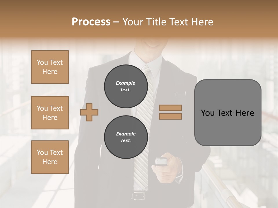 Mobile Man Green PowerPoint Template