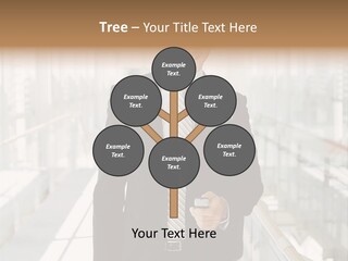 Mobile Man Green PowerPoint Template