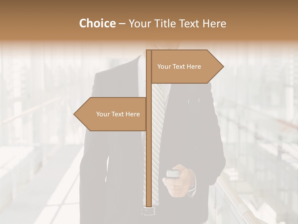 Mobile Man Green PowerPoint Template