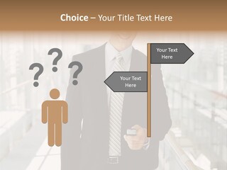 Mobile Man Green PowerPoint Template