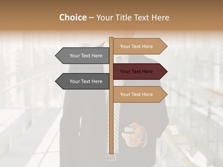 Mobile Man Green PowerPoint Template